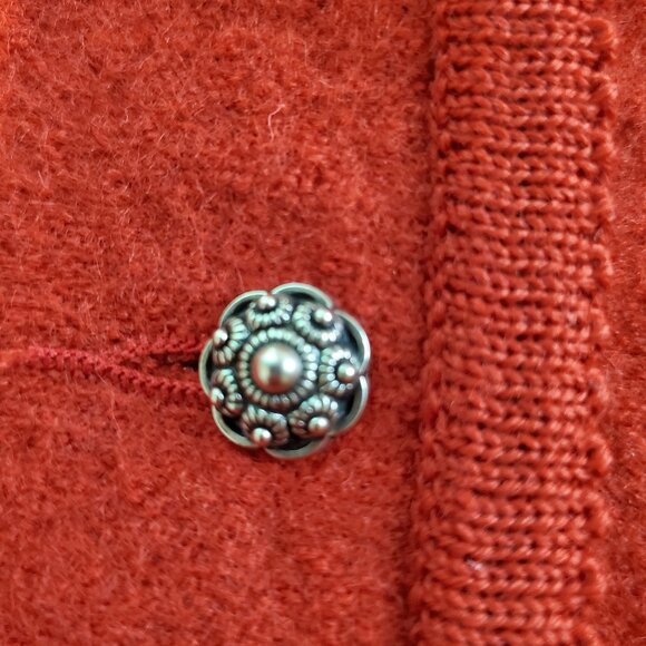 GEIGER SZ 36 (S/M) Boiled Wool & Knit Sweater Jacket - Made in Austria - Red - Picture 8 of 11